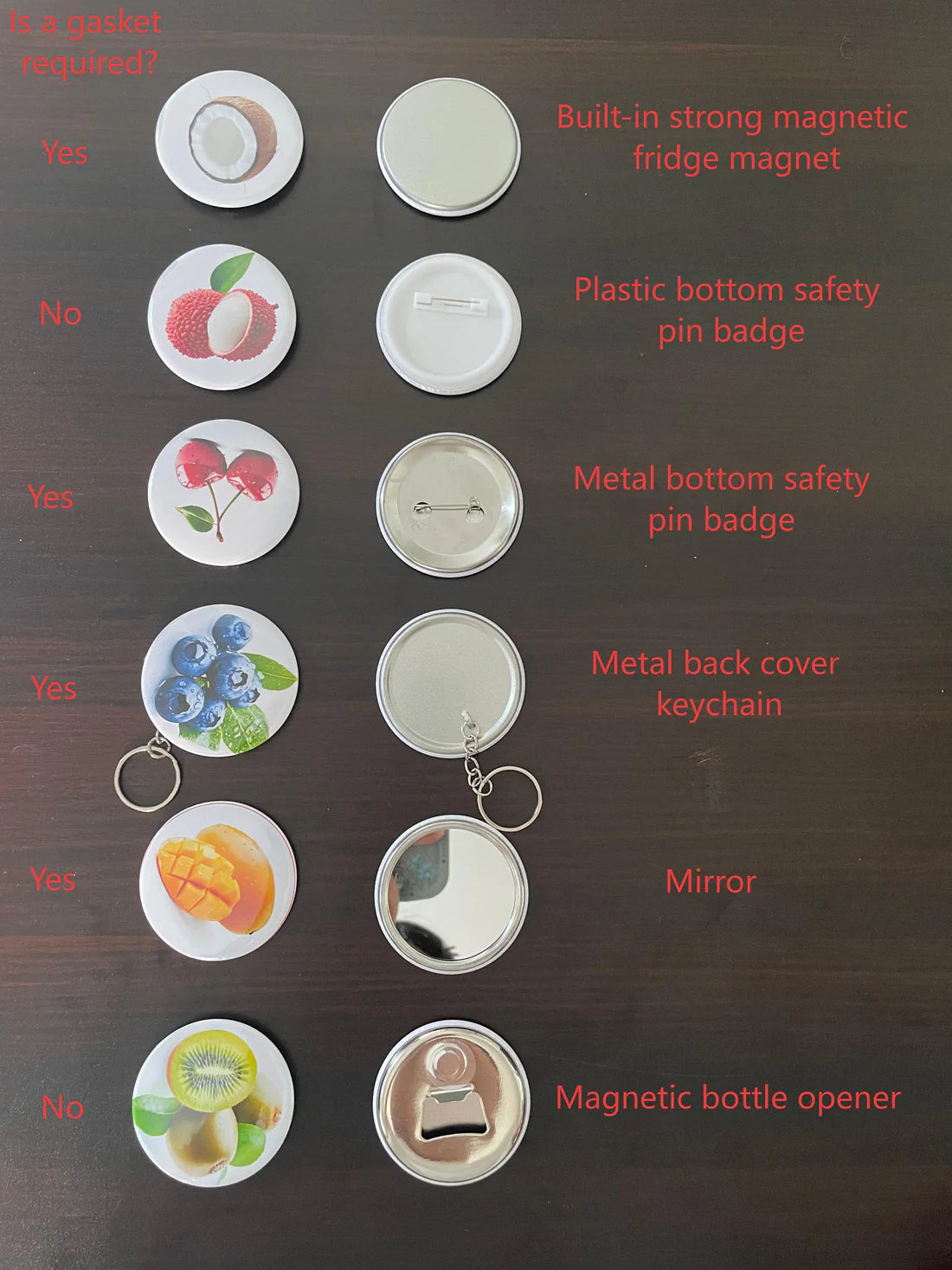 Round 58mm (2.28 inches) 1000 Metal Bottom Safety Pin Consumables