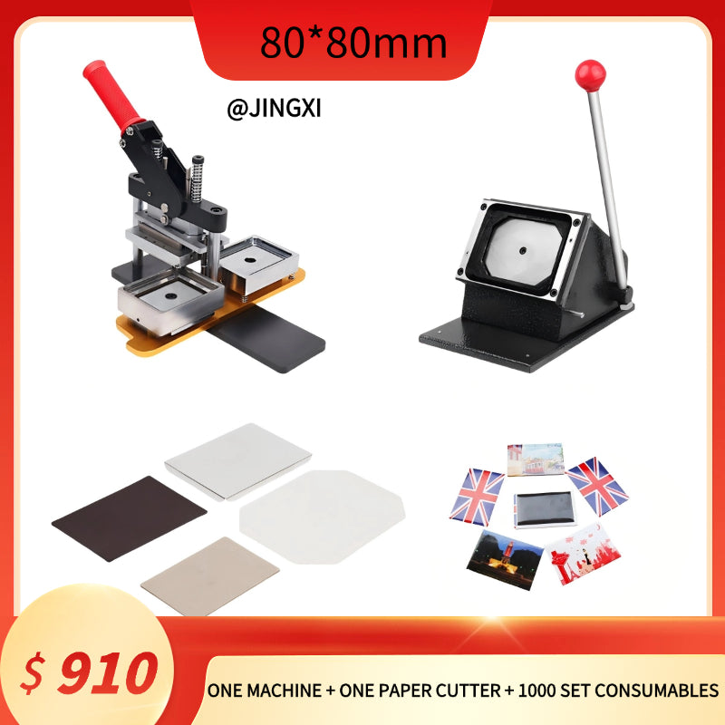 80*80 mm (3.2*3.2 inches) Square Fridge Magnet Machine Acrylic Kit