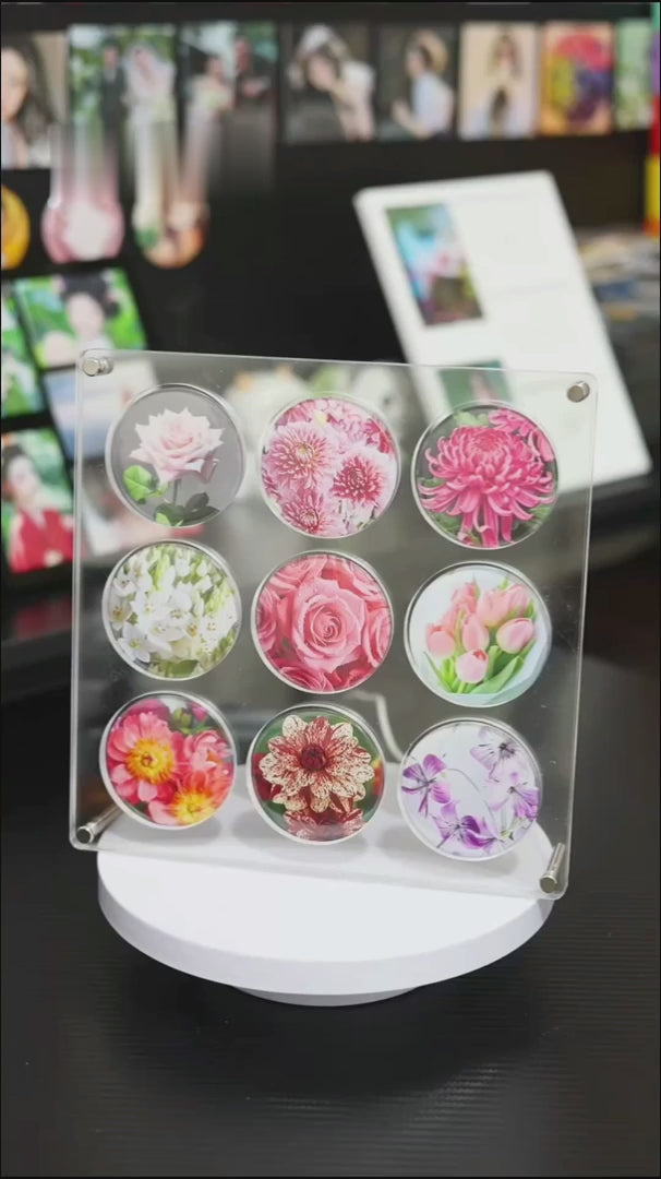 58mm(2.28 inches) Circular 9-compartment display shelf (non-magnetic)